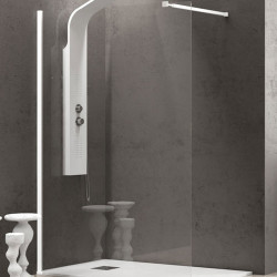 Karag Walkin 1 Διαχωριστικό Ντουζιέρας 100x200cm Clear Glass Bianco