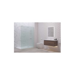 Walkin 1 Διαχωριστικό Ντουζιέρας 80x2000cm FLUTE Glass Cromo