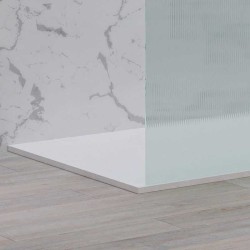 Walkin 1 Διαχωριστικό Ντουζιέρας 80x2000cm FLUTE Glass Cromo