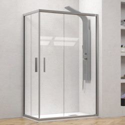 Karag Efe 100 NR-10 Καμπίνα Ντουζιέρας με Συρόμενη Πόρτα 80x80x190cm Clear Glass Nero