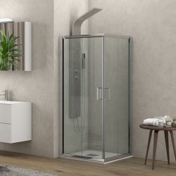 Καμπίνα τετράγωνη NEW FLORA CLEAR 100 70X70X180CM
