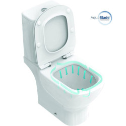 Λεκάνη Δαπέδου με Καζανάκι & Κάλυμμα Soft Close SLIM THESSI AQUABLADE