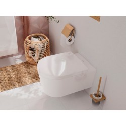 ΣΕΤ ΛΕΚΑΝΗ ΚΡΕΜΑΣΤΗ  WHITE GLOSSY AQUAFLASH ΜΕ ΚΑΠΑΚΙ SOFT CLOSE 54CM HANSGROHE