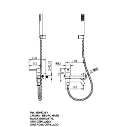 MΠΑΤΑΡΙΑ ΛΟΥΤΡΟΥ ΜΟΝΖΑ ΧΡΥΣΟ ΜΑΤ BDM039-4OC