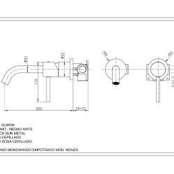 ΕΝΤΟΙΧΙΖΟΜΕΝΗ ΜΠΑΤΑΡΙΑ ΝΙΠΤΗΡΟΣ MONZA ΜΑΥΡΟ ΜΑΤ GLM039/NG