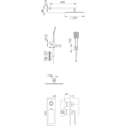 ΜΠΑΤΑΡΙΑ ΣΕΤ ΜΕ ΣΥΣΤΗΜΑ ΕΝΤΟΙΧΙΣΜΟΥ FIYI ΜΑΥΡΟ ΜΑΤ GPF016/NG (ΜΕ ΒΡΑΧΙΟΝΑ ΤΟΙΧΟΥ)