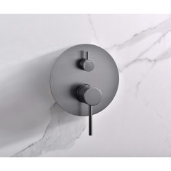 ΜΠΑΤΑΡΙΑ ΣΕΤ ΜΕ ΣΥΣΤΗΜΑ ΕΝΤΟΙΧΙΣΜΟΥ 2 ΕΞΟΔΩΝ MONZA BLACK GUN METAL GPM039/BGM (ME ΒΡΑΧΙΟΝΑ ΤΟΙΧΟΥ)