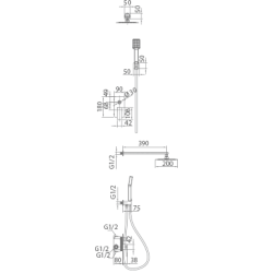 ΜΠΑΤΑΡΙΑ ΣΕΤ ΜΕ ΣΥΣΤΗΜΑ ΕΝΤΟΙΧΙΣΜΟΥ 2 ΕΞΟΔΩΝ PISA ΧΡΩΜΕ GPP048 (ΜΕ ΒΡΑΧΙΟΝΑ ΤΟΙΧΟΥ)