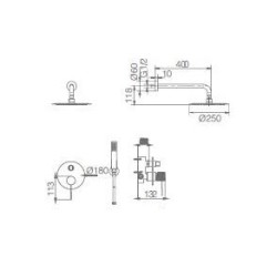 ΜΠΑΤΑΡΙΑ ΣΕΤ ΜΕ ΣΥΣΤΗΜΑ ΕΝΤΟΙΧΙΣΜΟΥ LINE ΧΡΩΜΕ GPD038 (ΜΕ ΒΡΑΧΙΟΝΑ ΤΟΙΧΟΥ)