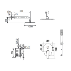 ΜΠΑΤΑΡΙΑ ΣΕΤ ΜΕ ΣΥΣΤΗΜΑ ΕΝΤΟΙΧΙΣΜΟΥ 2 ΕΞΟΔΩΝ DELOS ΧΡΩΜΕ GPD055 (ΜΕ ΒΡΑΧΙΟΝΑ ΤΟΙΧΟΥ)