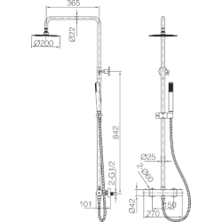 ΘΕΡΜΟΣΤΑΤΙΚΗ ΣΤΗΛΗ ΝΤΟΥΣ 2 ΕΞΟΔΩΝ ΧΡΩΜΕ GENOVA BTG053
