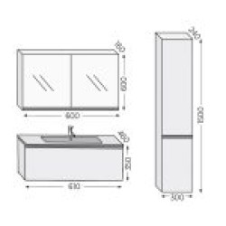  Royal Bath Sevilla/60 Walnut 3SV60AWL 