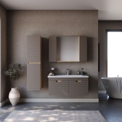  Σετ Έπιπλο Μπάνιο VEGA Καπουτσίνο MDF 18mm Λάκα 100 9SVEG100BRM