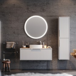  Σετ Έπιπλο Μπάνιου HOLE Λευκό MDF 18mm Λάκα 100 9SHOL100WHM