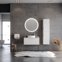  Σετ Έπιπλο Μπάνιου HOLE Λευκό MDF 18mm Λάκα 85 9SHOL085WHM